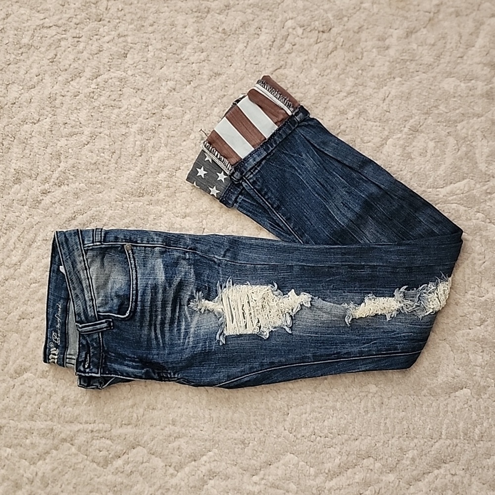 America Distressed Jeans